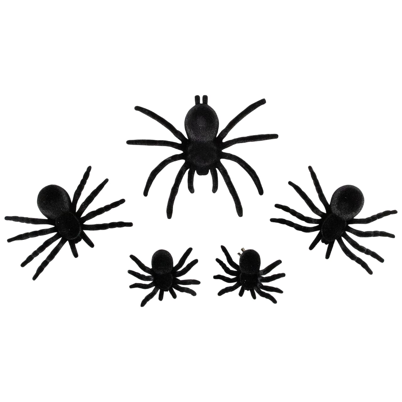 Spiders Halloween Clip-on Decorations - 9.5" - Set of 5